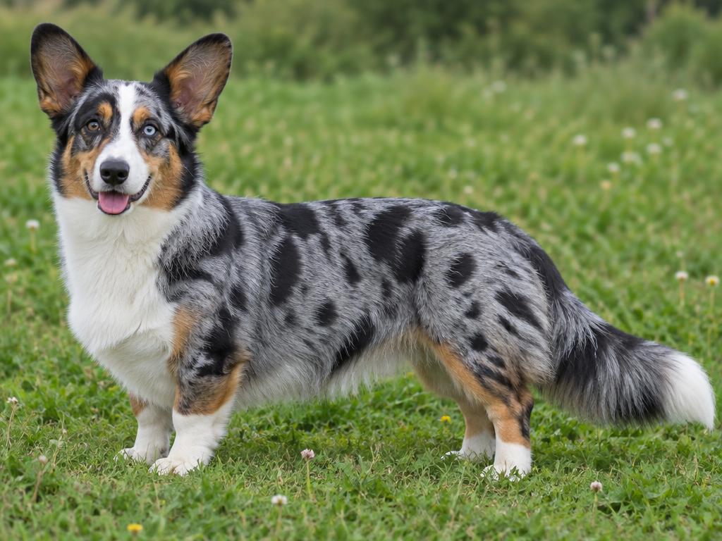 Cardigan Welsh Corgi de manto azul merle jaspeado